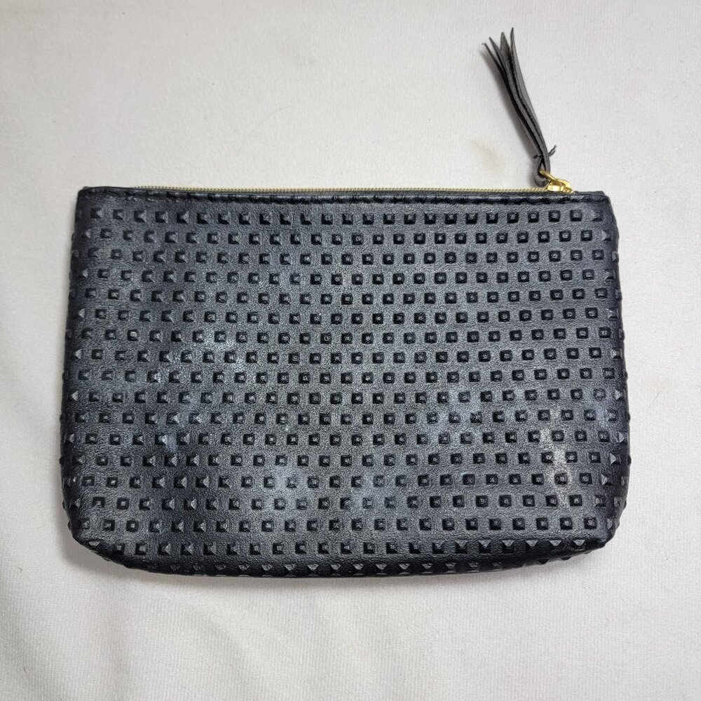 IPSY Black Diamond Patterned Zippered Cosmetics Bag Makeup Bag Only is pre-owned